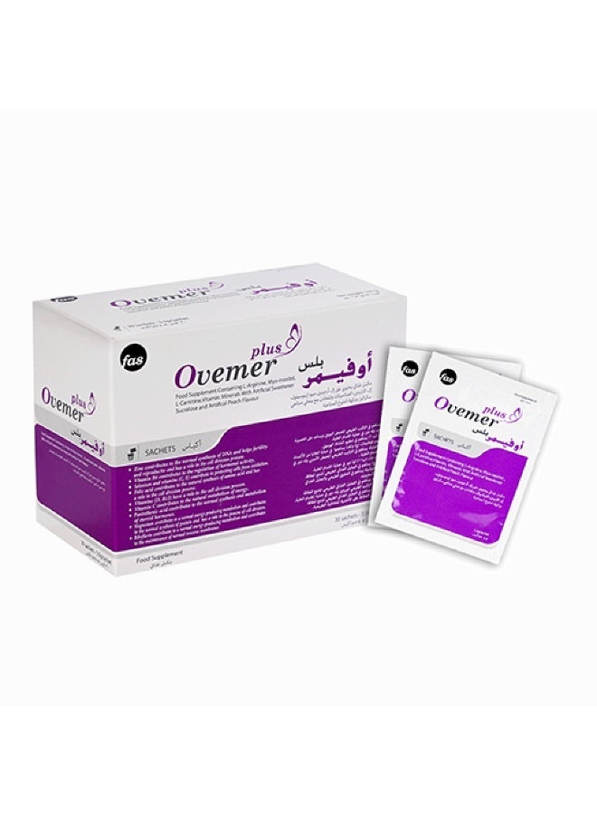 fas Ovimer Plus L-Arginine Dietary Supplement for Fertility & Circulatory Health – 30 Sachets - Image 1